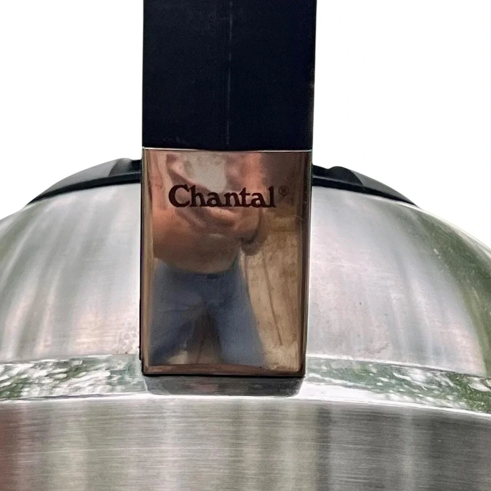 Chantal Whistling Tea Kettle Stainless Steel Silver Modern‎ Kitchen Stovetop Tea